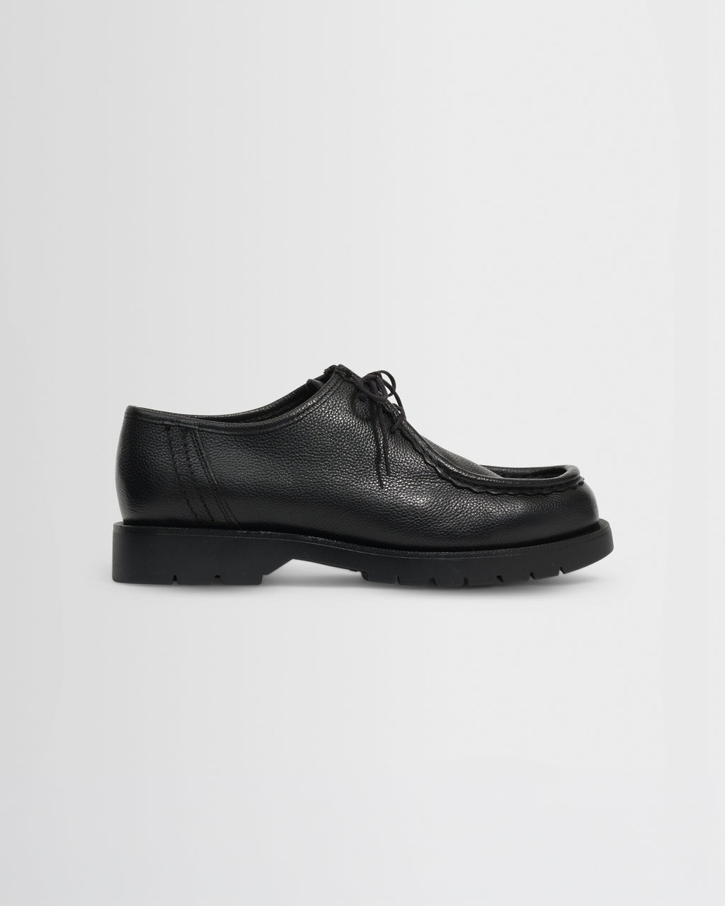 Kleman - Black Grained Leather Padror Shoes