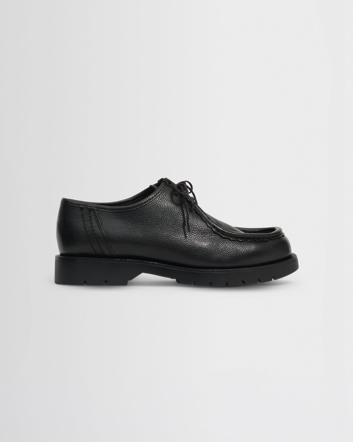 Kleman - Black Grained Leather Padror Shoes