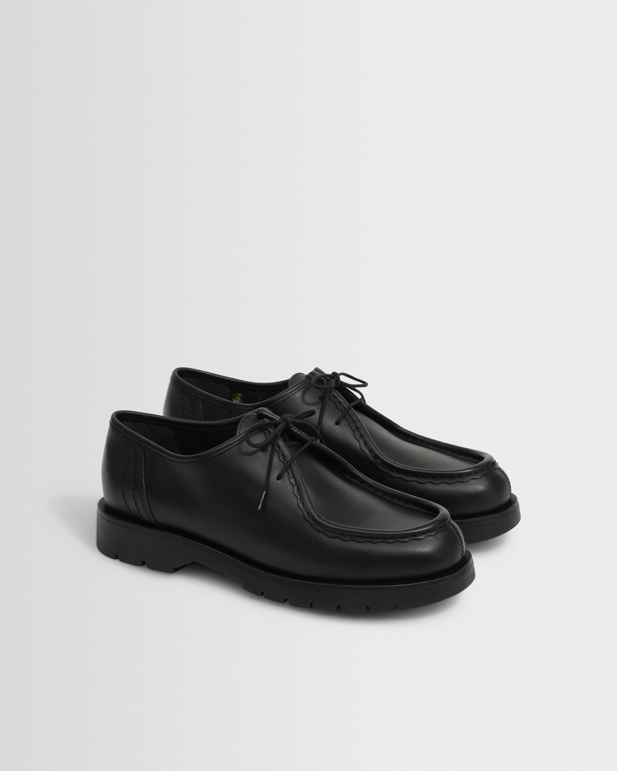 Kleman - Black Leather Padror Shoes