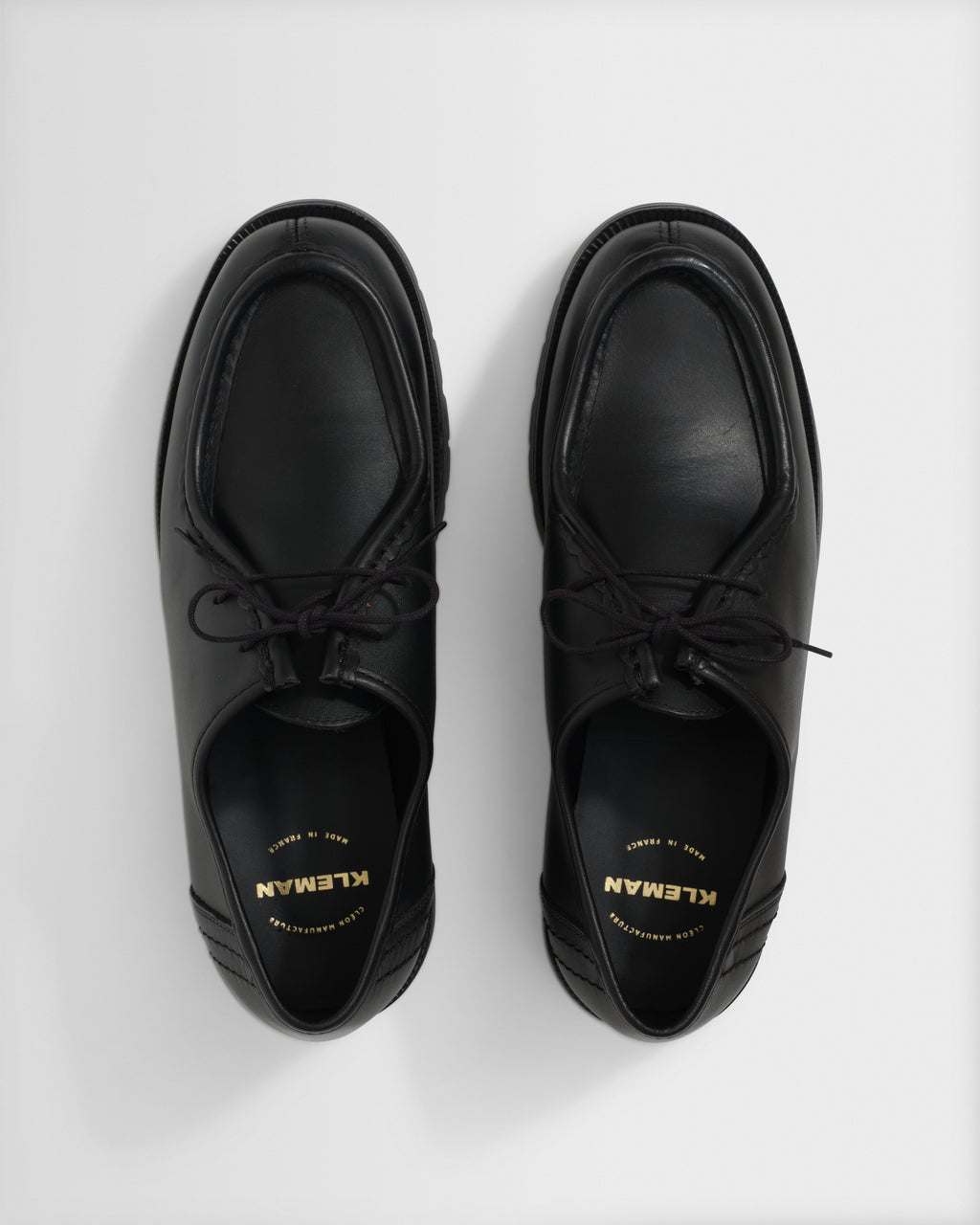 Kleman - Black Leather Padror Shoes