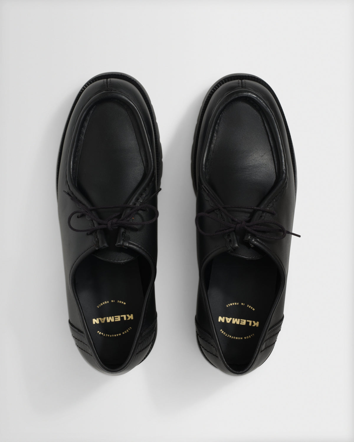 Kleman - Black Leather Padror Shoes