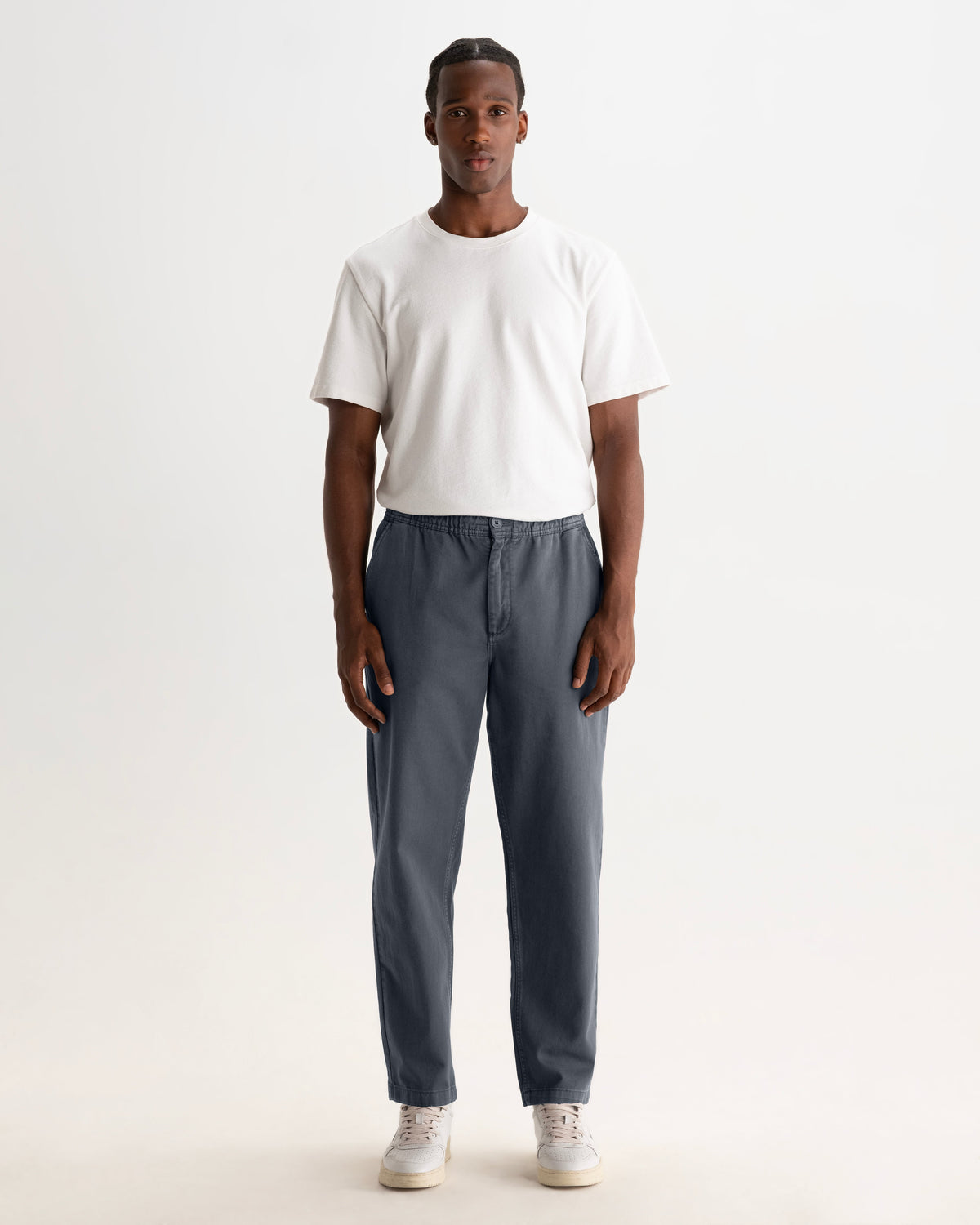 Kurt - Petrol Blue Organic Cotton Trousers