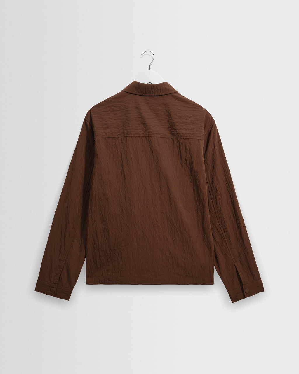 Lytton - Brown Crinkle Nylon Overshirt