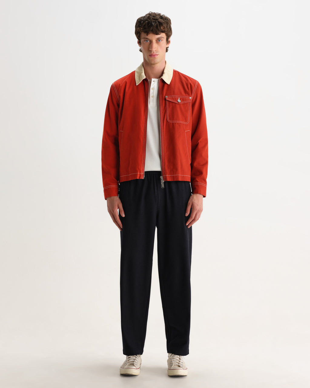 Mason - Red Peached Canvas Work Jacket