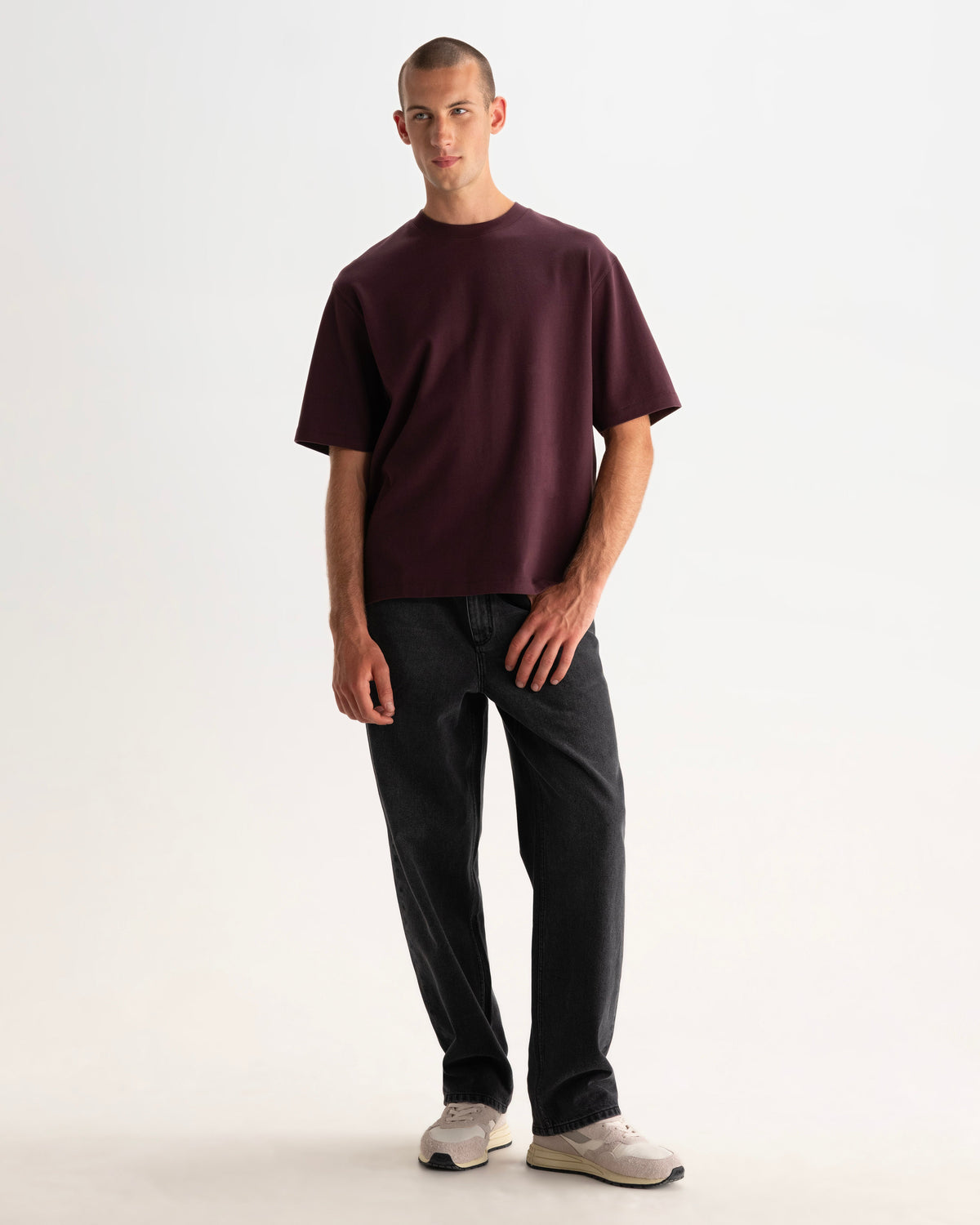 Milton - Dark Purple Emorised Organic Cotton T-Shirt