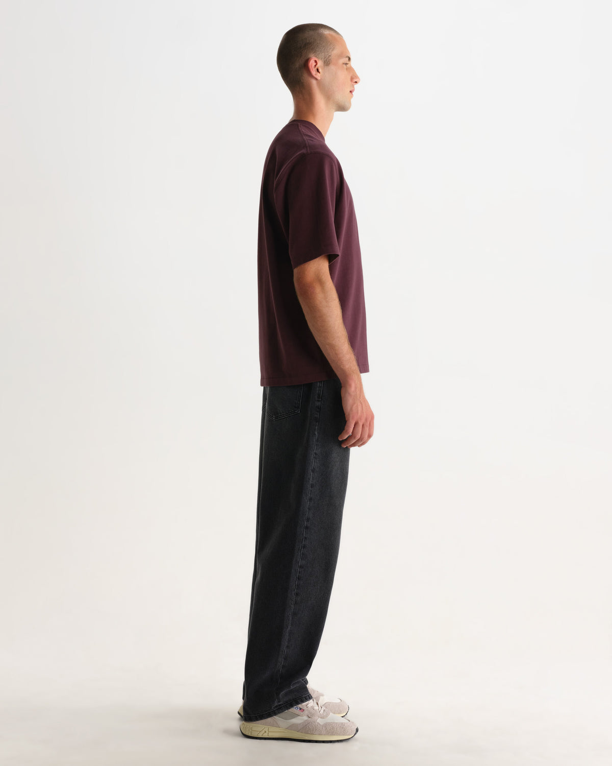 Milton - Dark Purple Emorised Organic Cotton T-Shirt