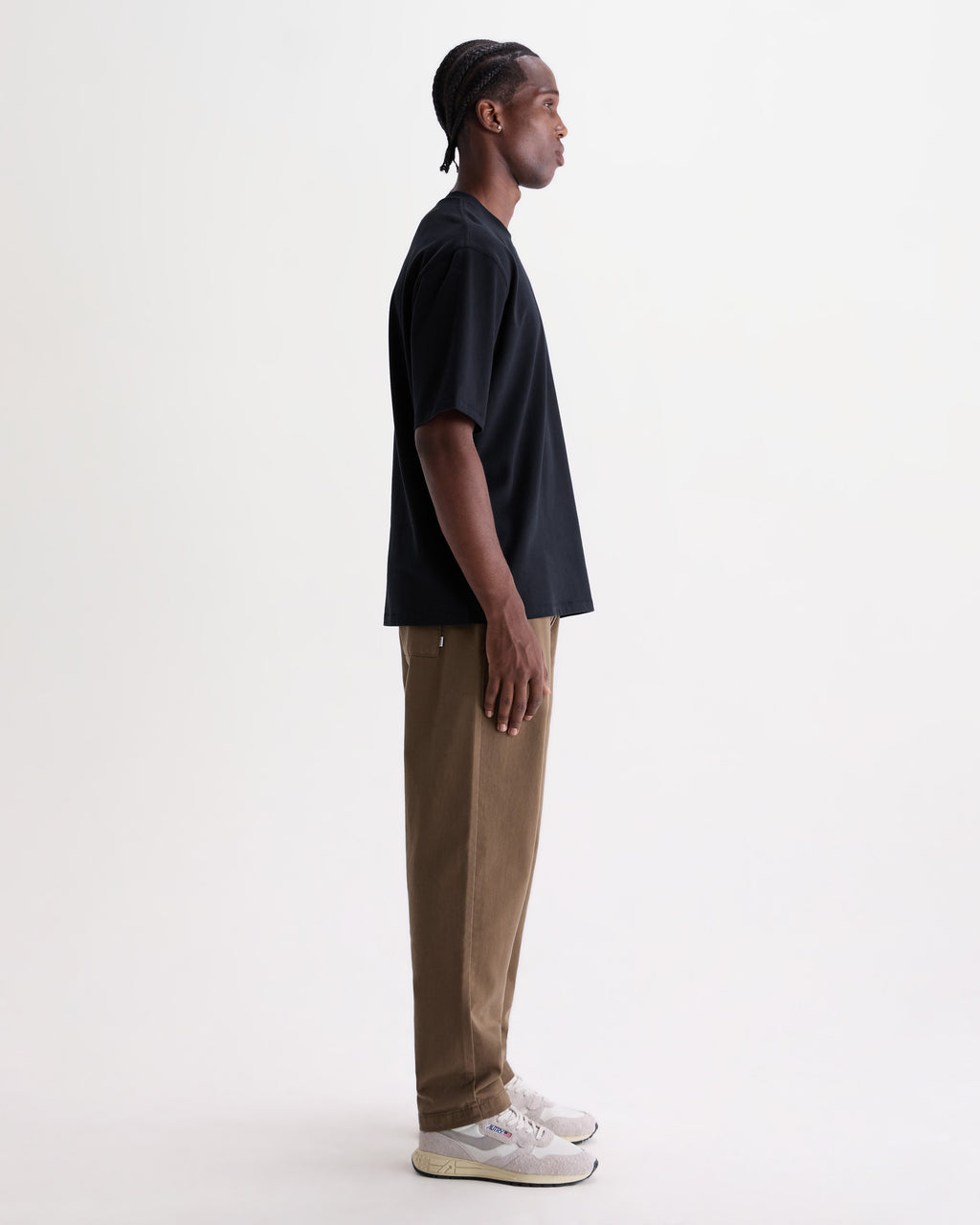 Milton - Navy And Gold Trailing Logo Organic Cotton T-Shirt