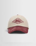Spencer - Ecru And Burgundy Badge Cotton Sports Cap