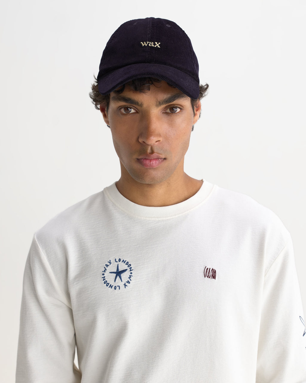 Spencer - Navy Corduroy Sports Cap