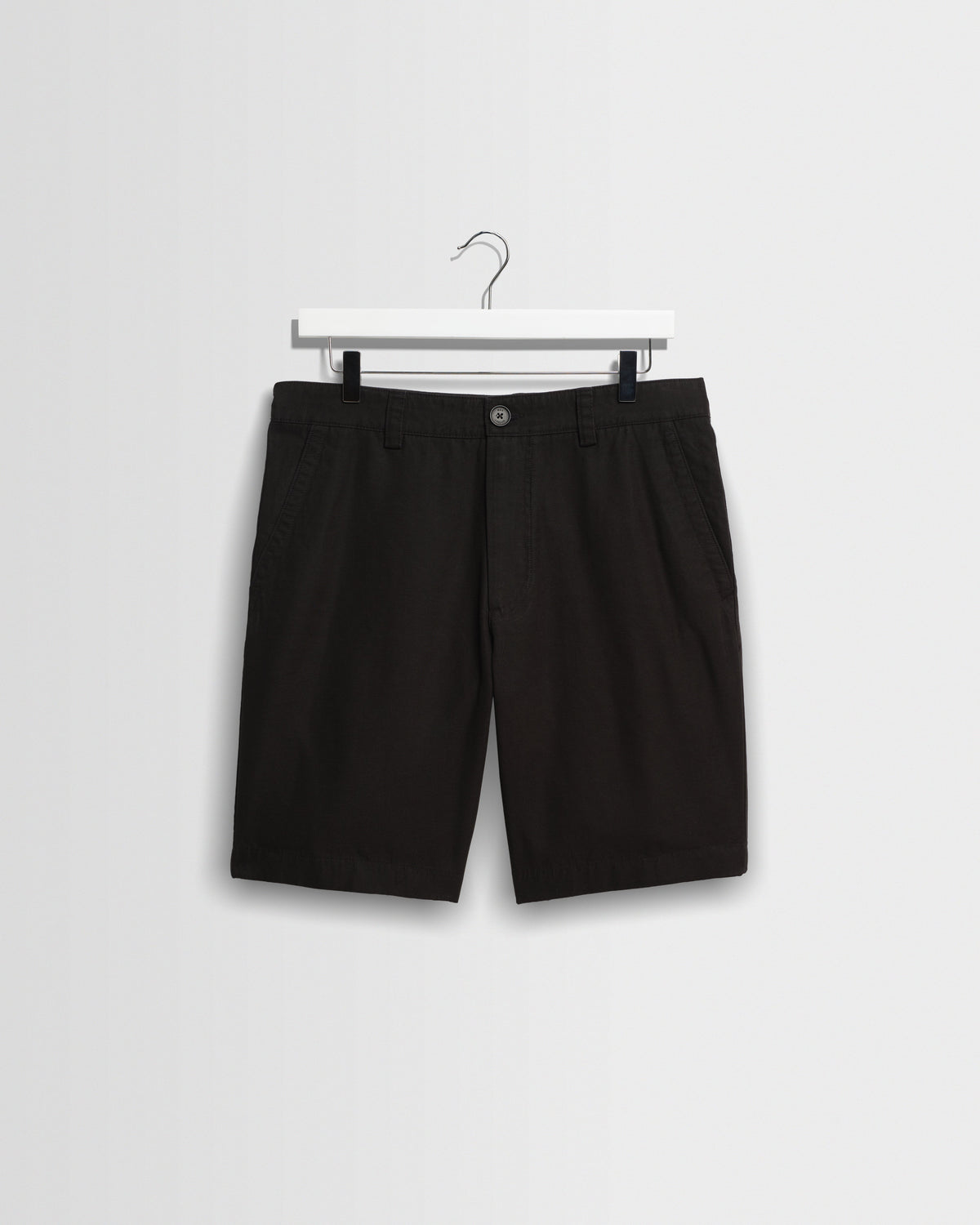 Trinity - Black Cotton Tencel Shorts