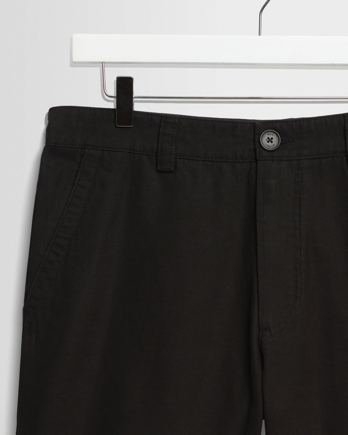 Trinity - Black Cotton Tencel Shorts