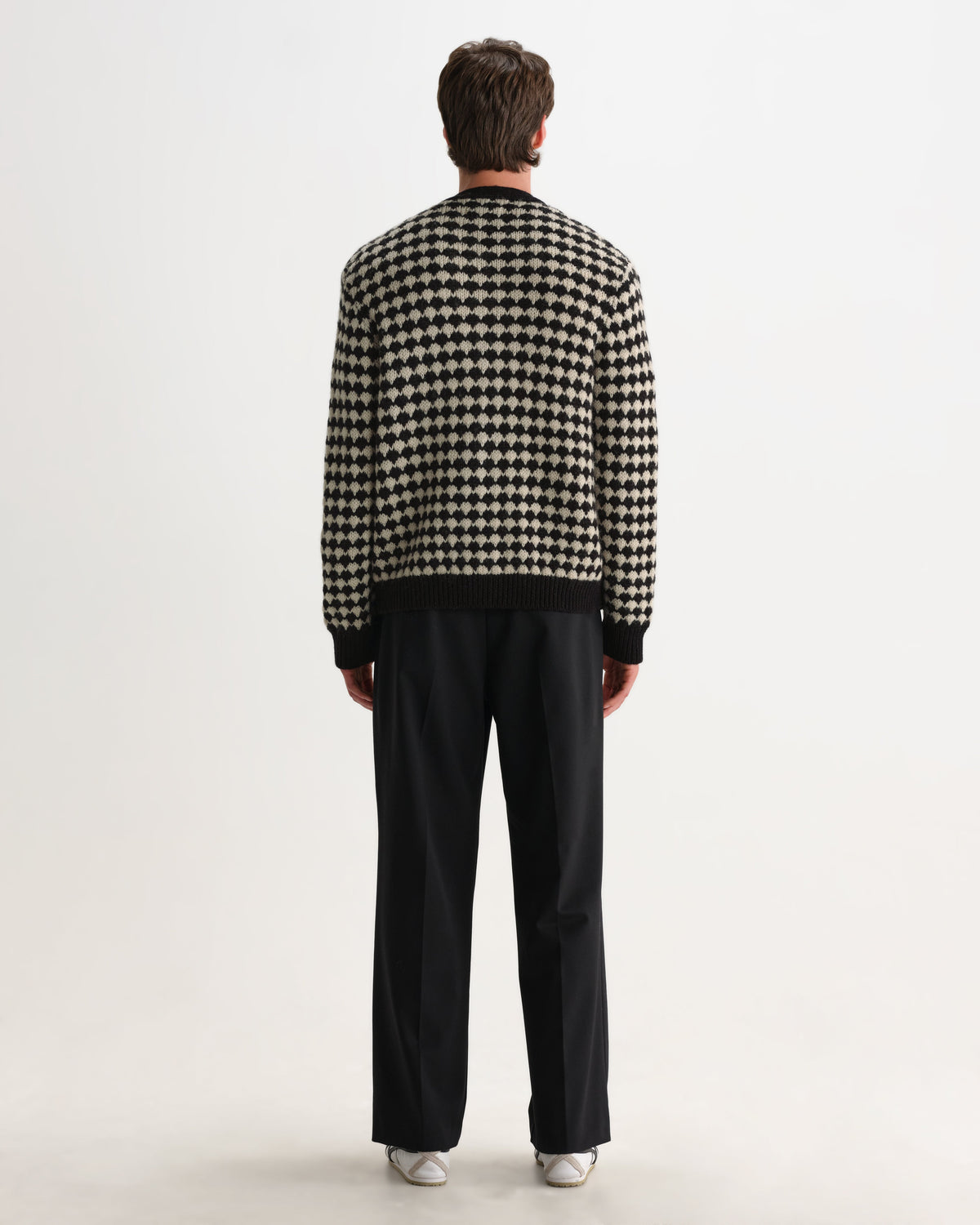 Walker - Black And Ecru Bubble Knit Cardigan