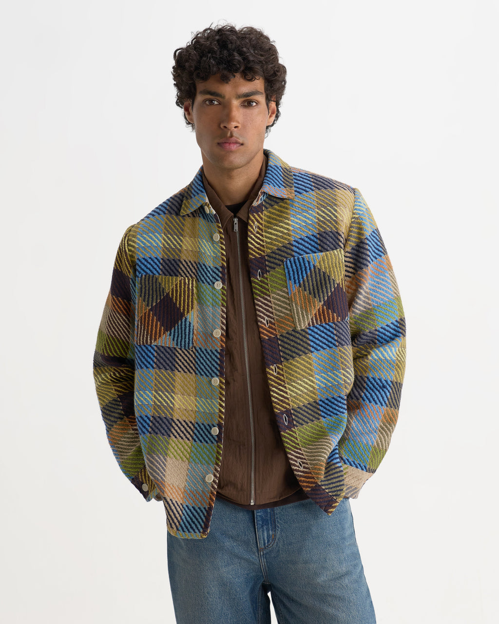 Whiting - Khaki And Multicolour Pike Check Overshirt