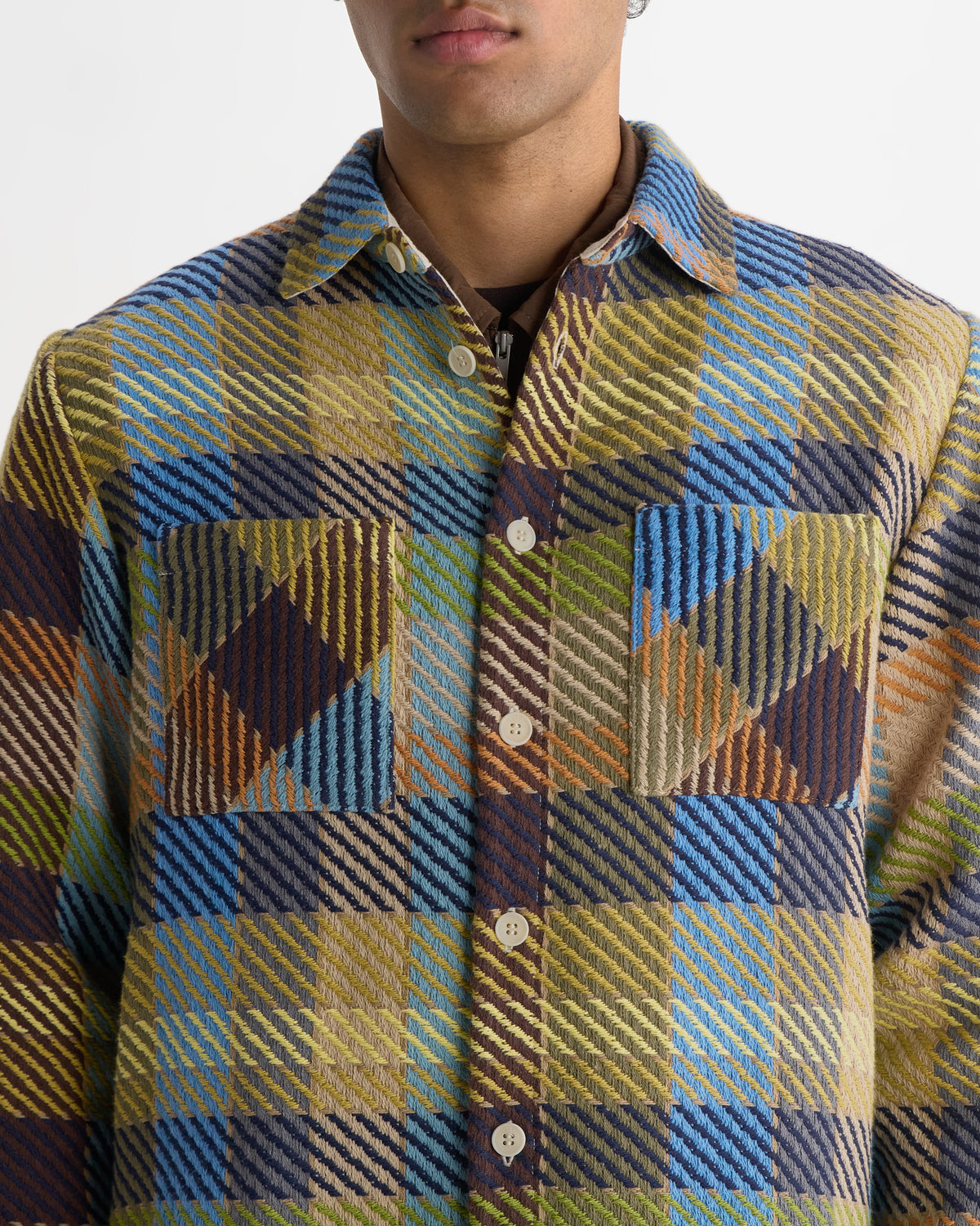 Whiting - Khaki And Multicolour Pike Check Overshirt