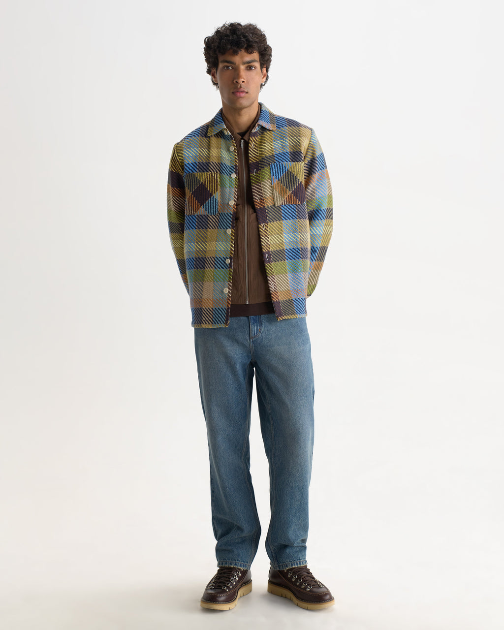 Whiting - Khaki And Multicolour Pike Check Overshirt