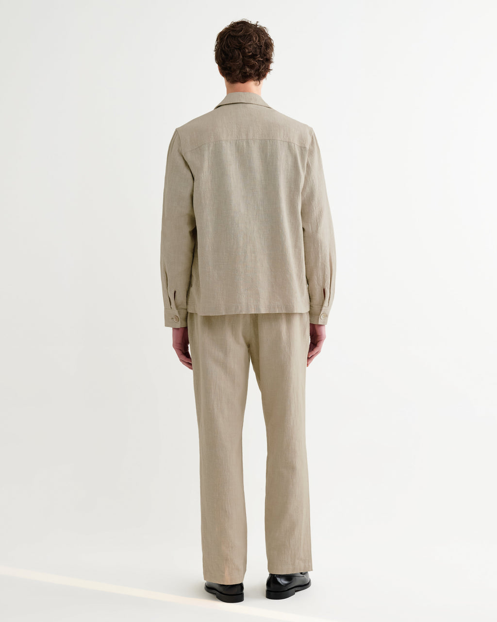 Aldred - Natural Linen-Cotton Revere Overshirt
