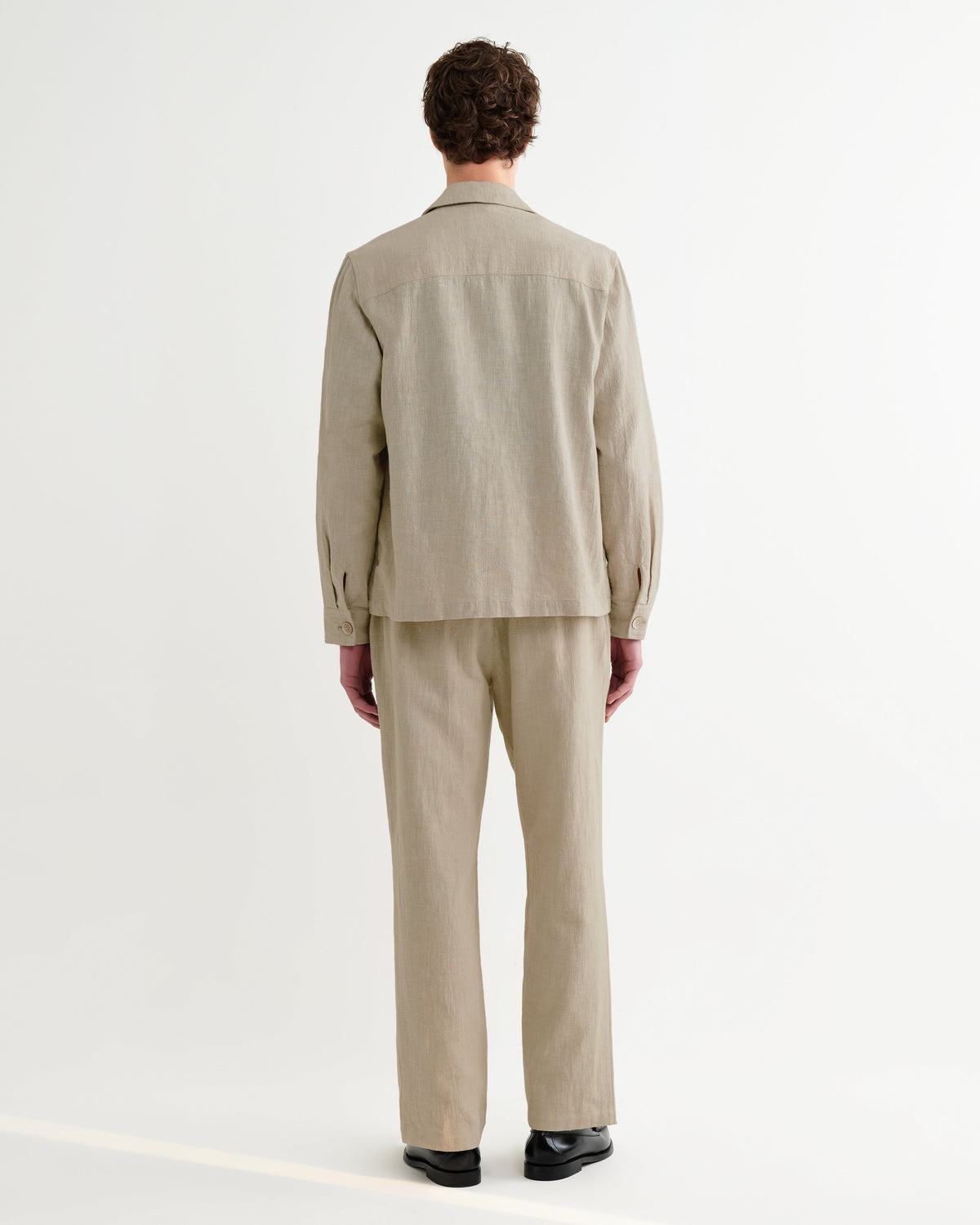 Aldred - Natural Linen-Cotton Revere Overshirt