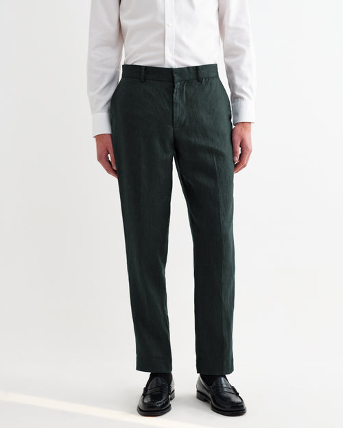 Alp - Dark Green Linen Trousers