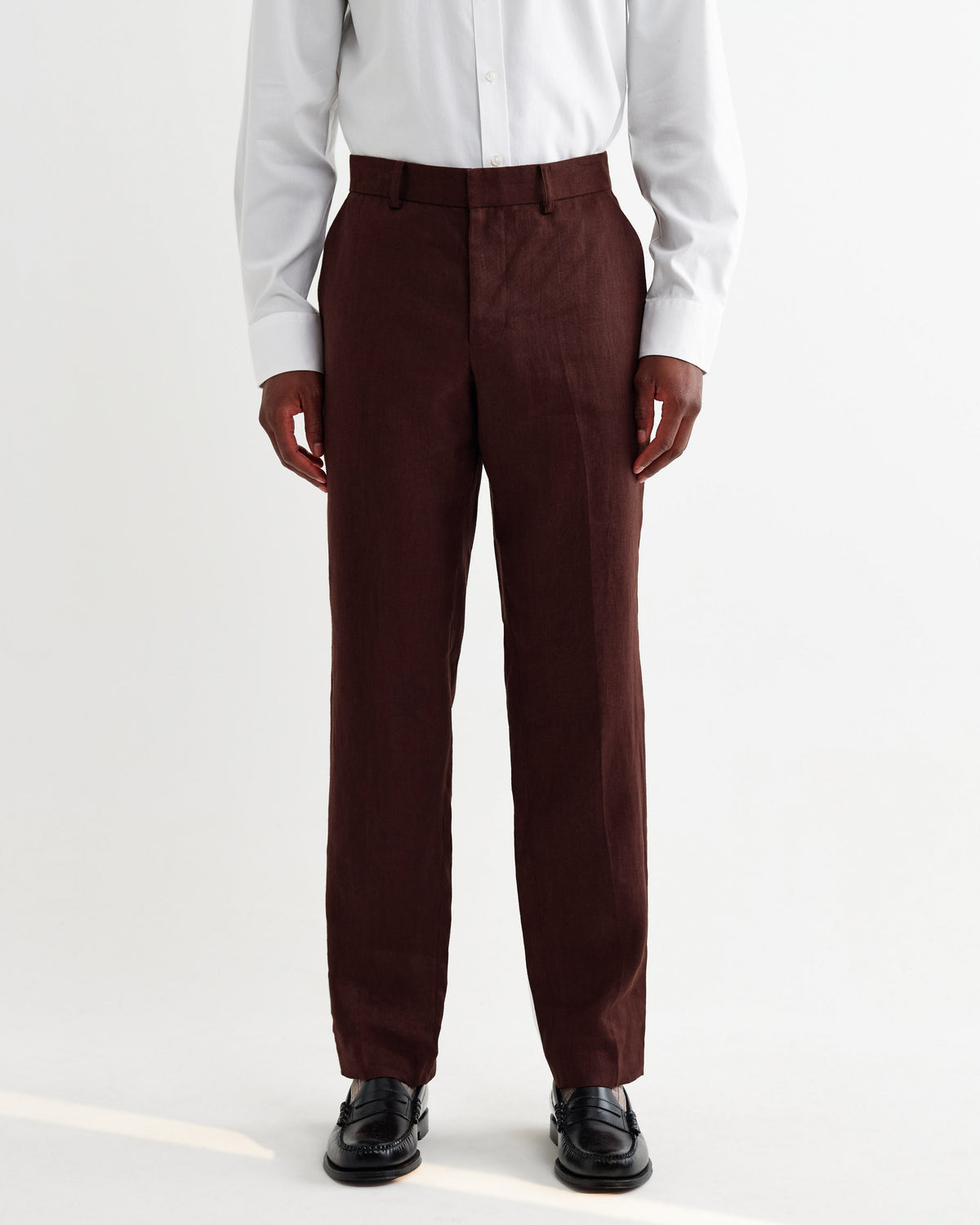Alp - Merlot Linen Trousers