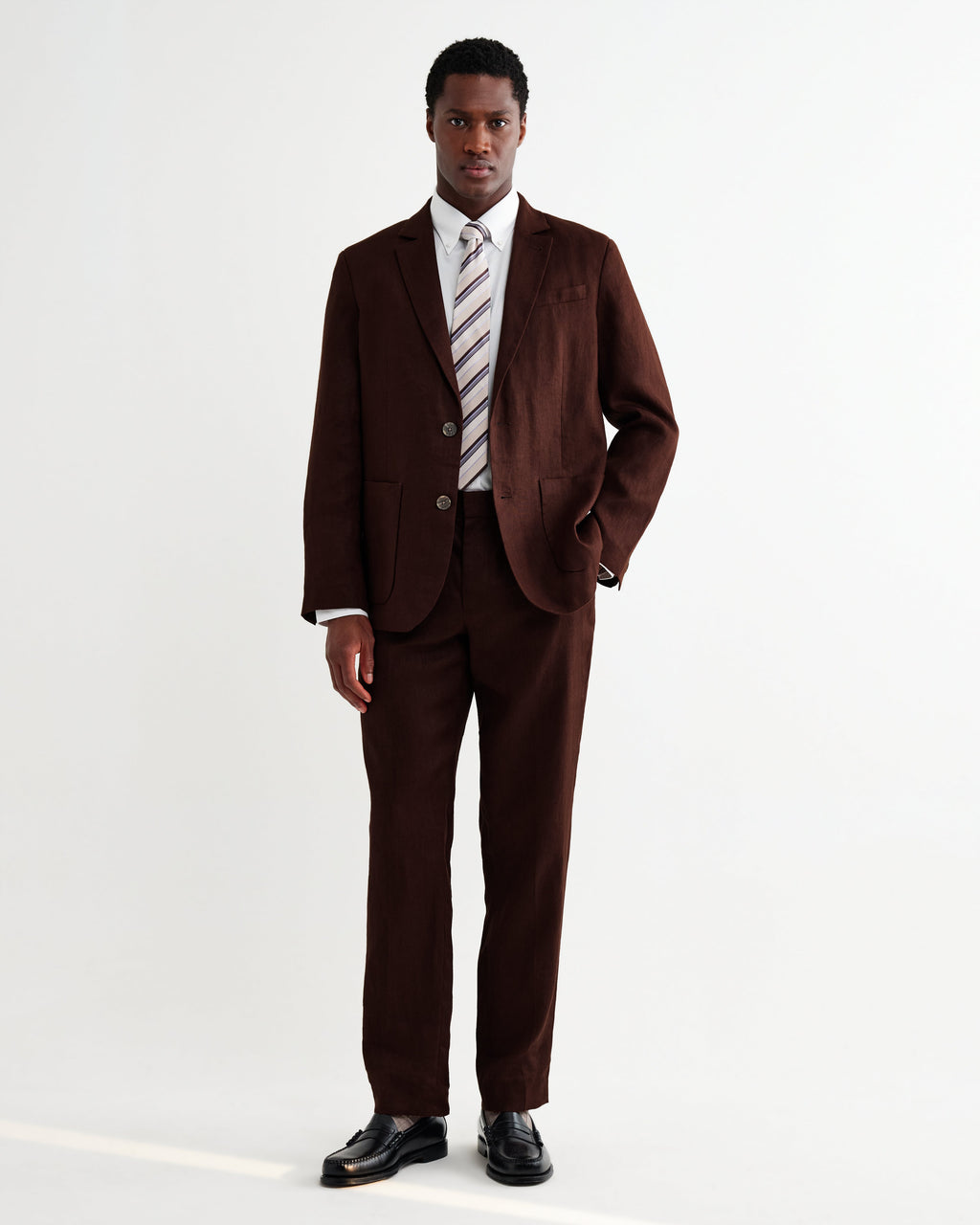 Alp - Merlot Linen Trousers