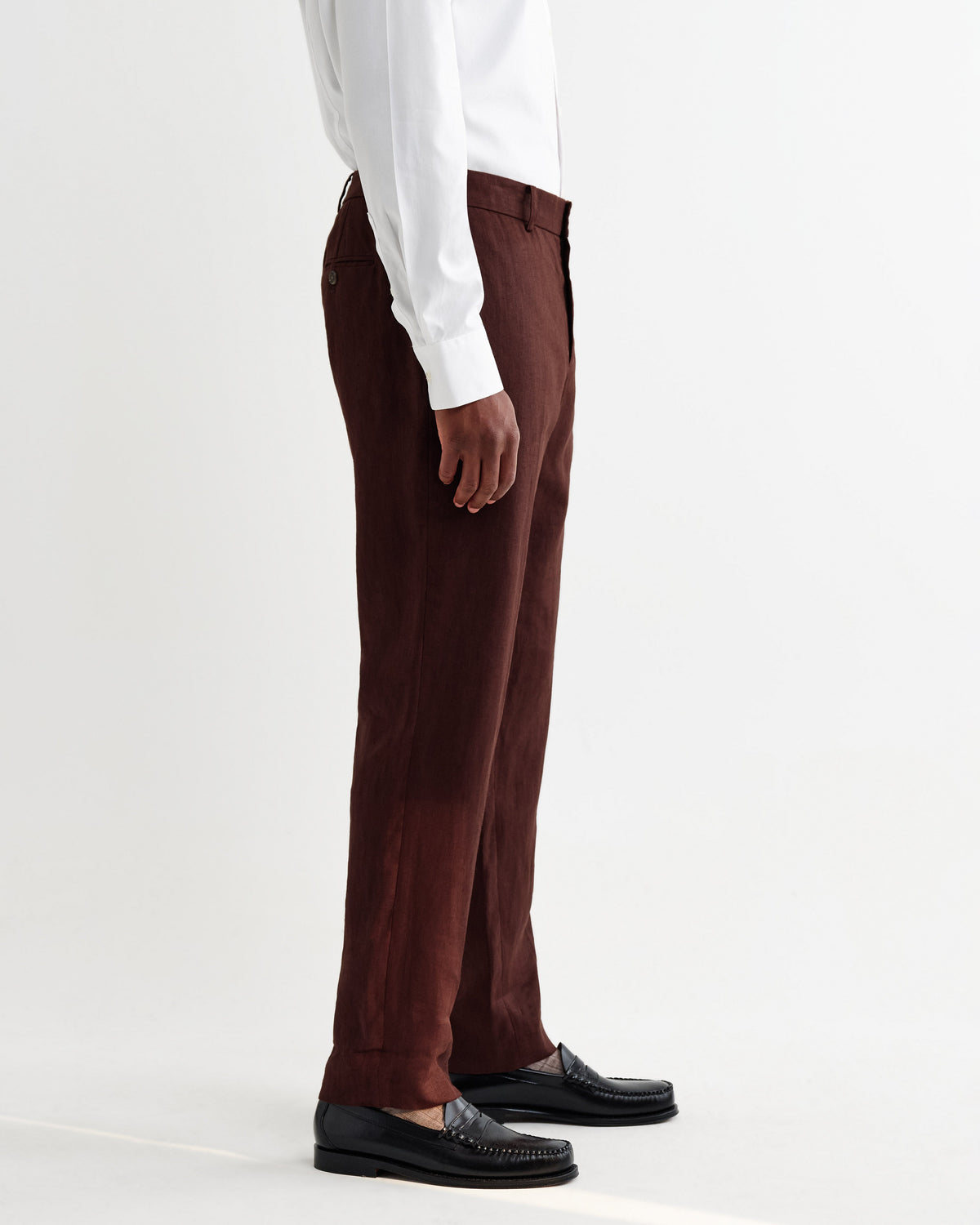 Alp - Merlot Linen Trousers