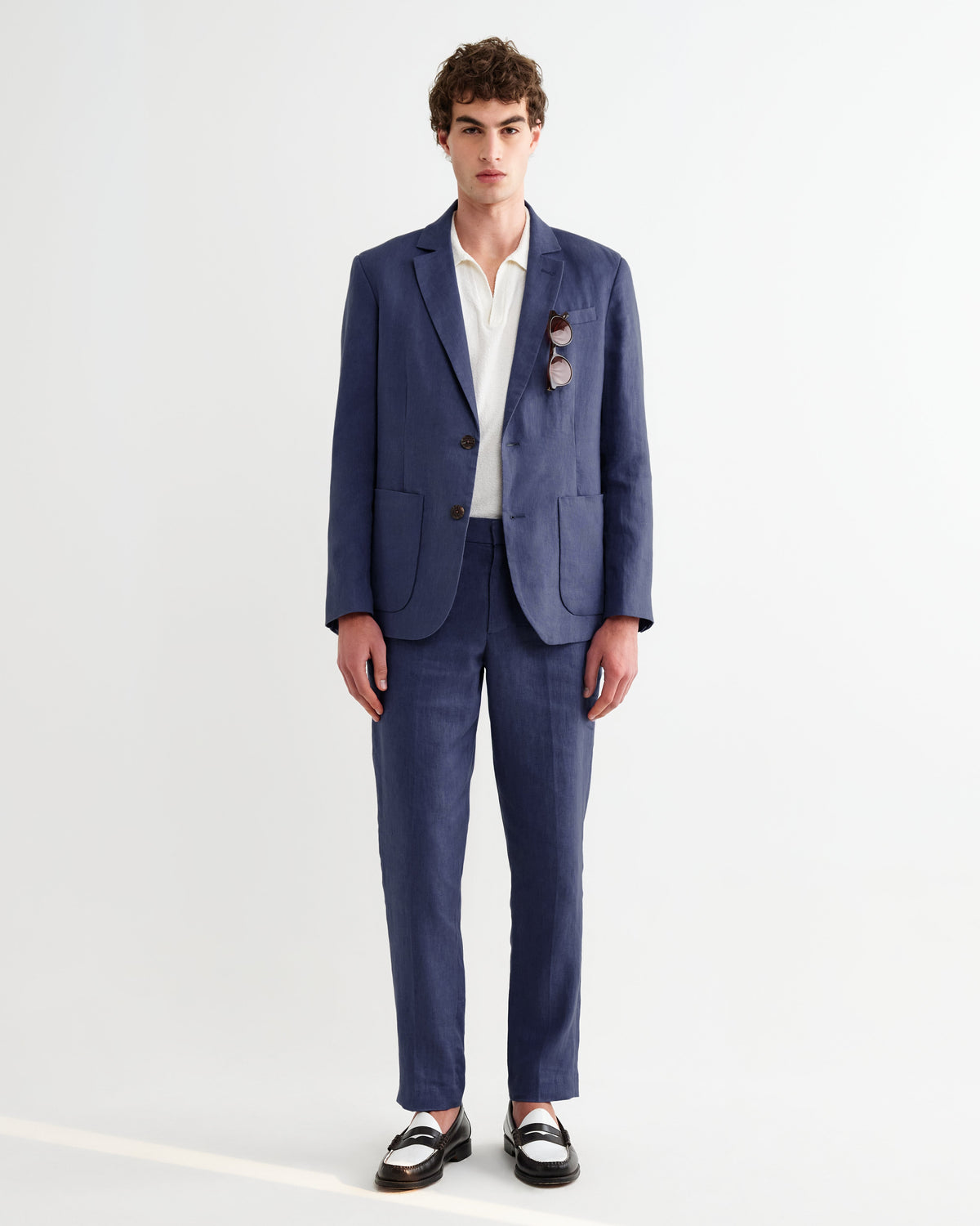Alp - Mid Blue Linen Trousers