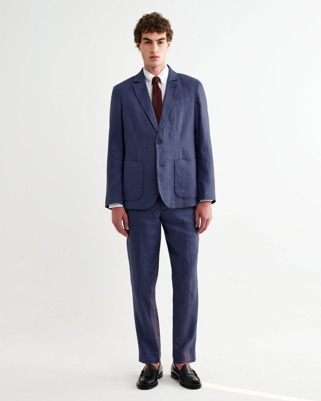 Alp - Mid Blue Linen Trousers
