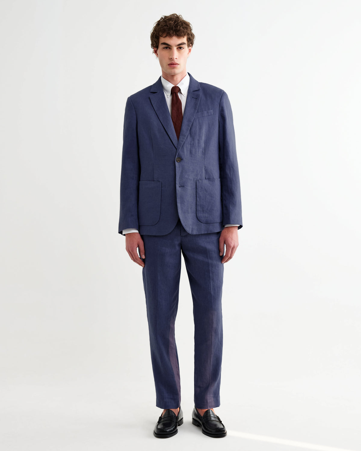 Alp - Mid Blue Linen Trousers