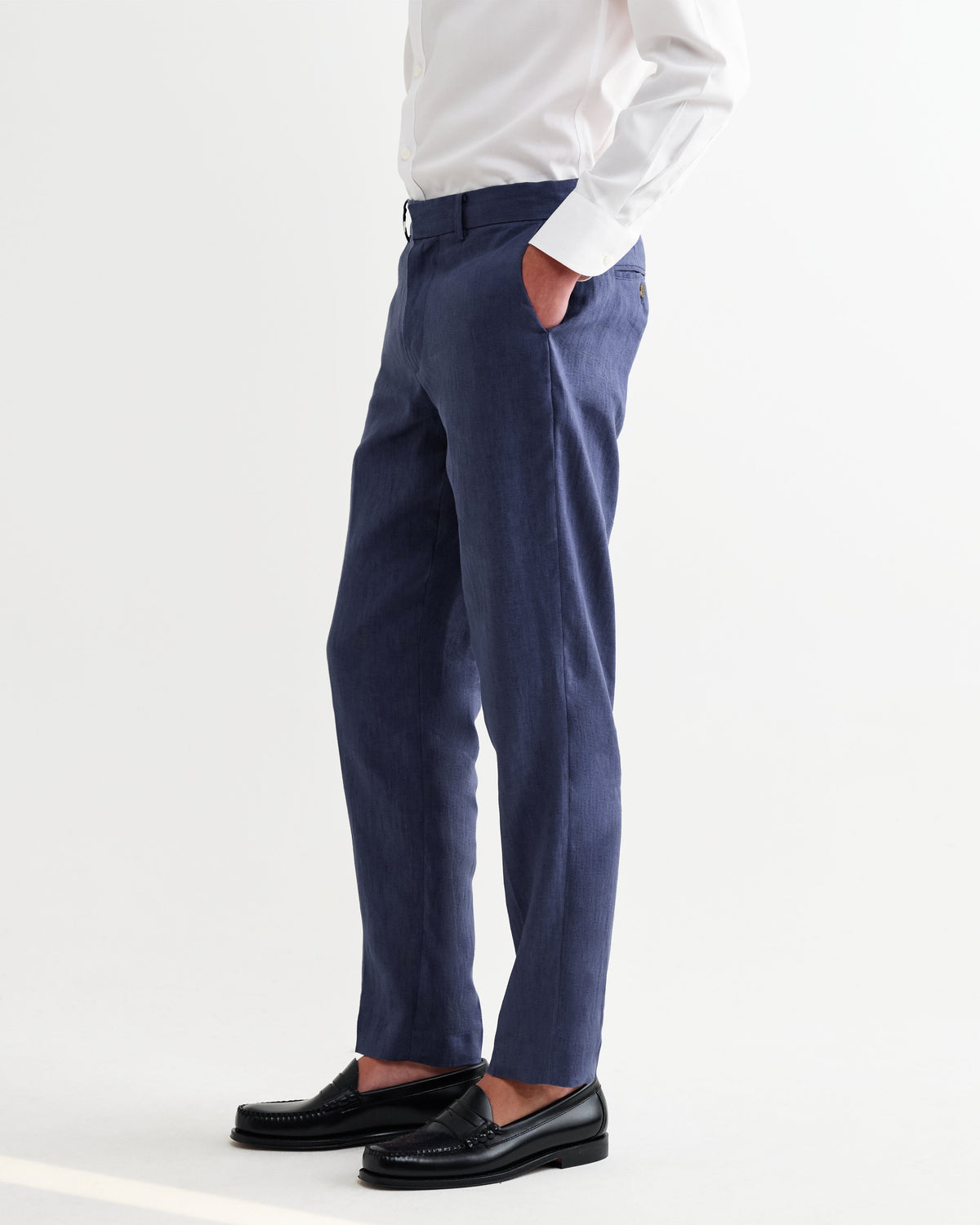 Alp - Mid Blue Linen Trousers