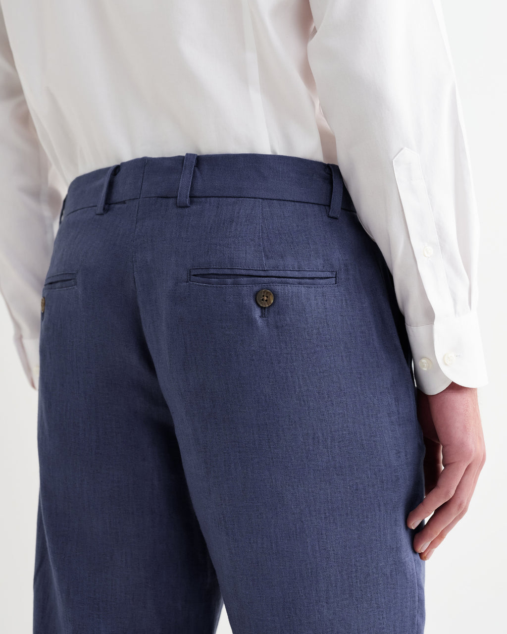 Alp - Mid Blue Linen Trousers