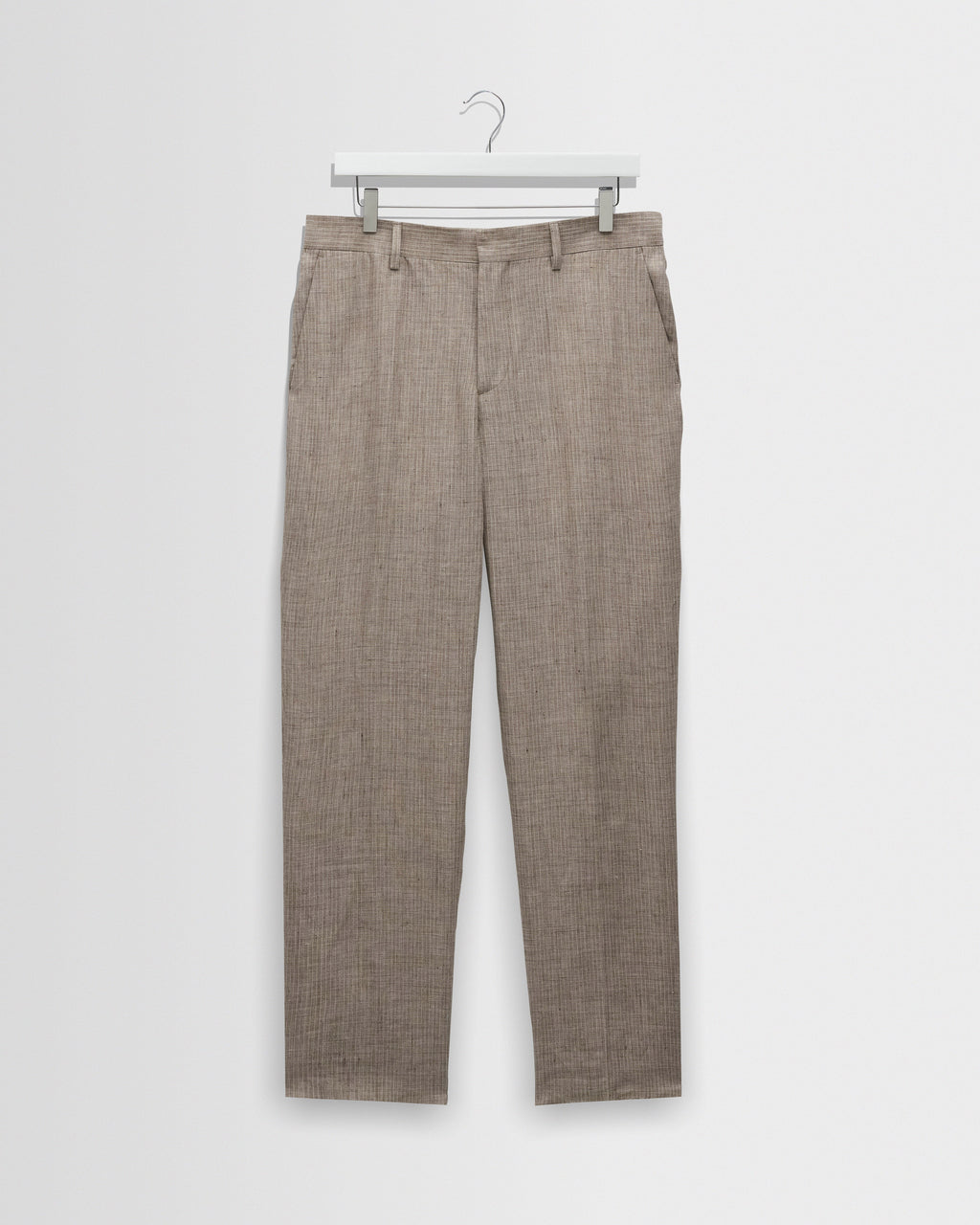 Alp - Natural And Brown Stripe Linen Trousers