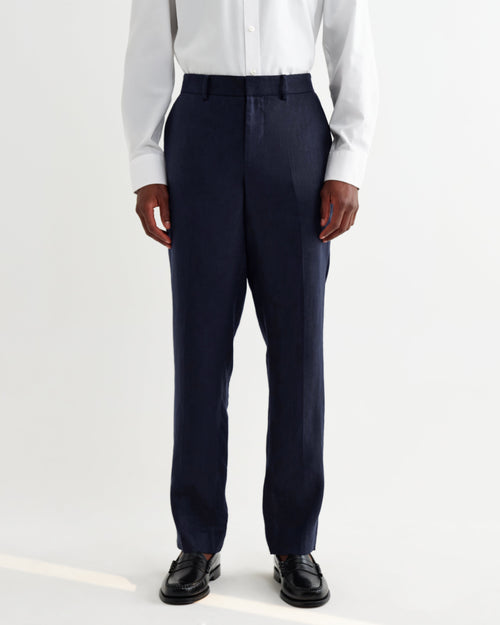 Alp - Navy Linen Trousers