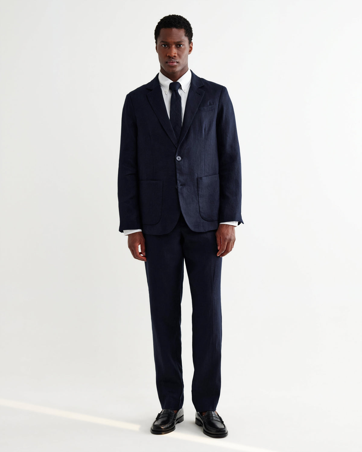 Alp - Navy Linen Trousers