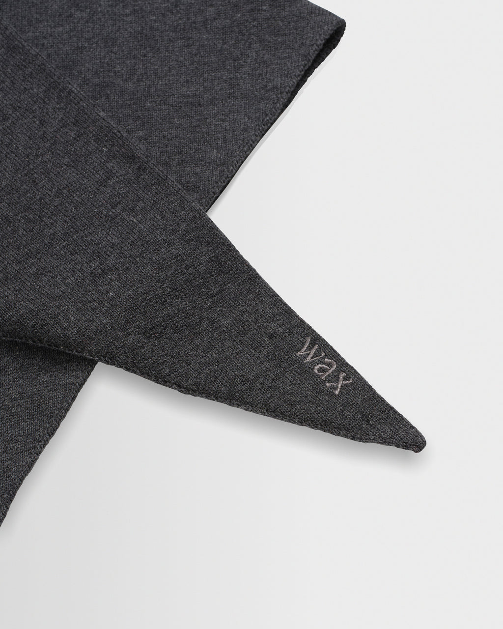 Arnold - Charcoal Knitted Rib Scarf