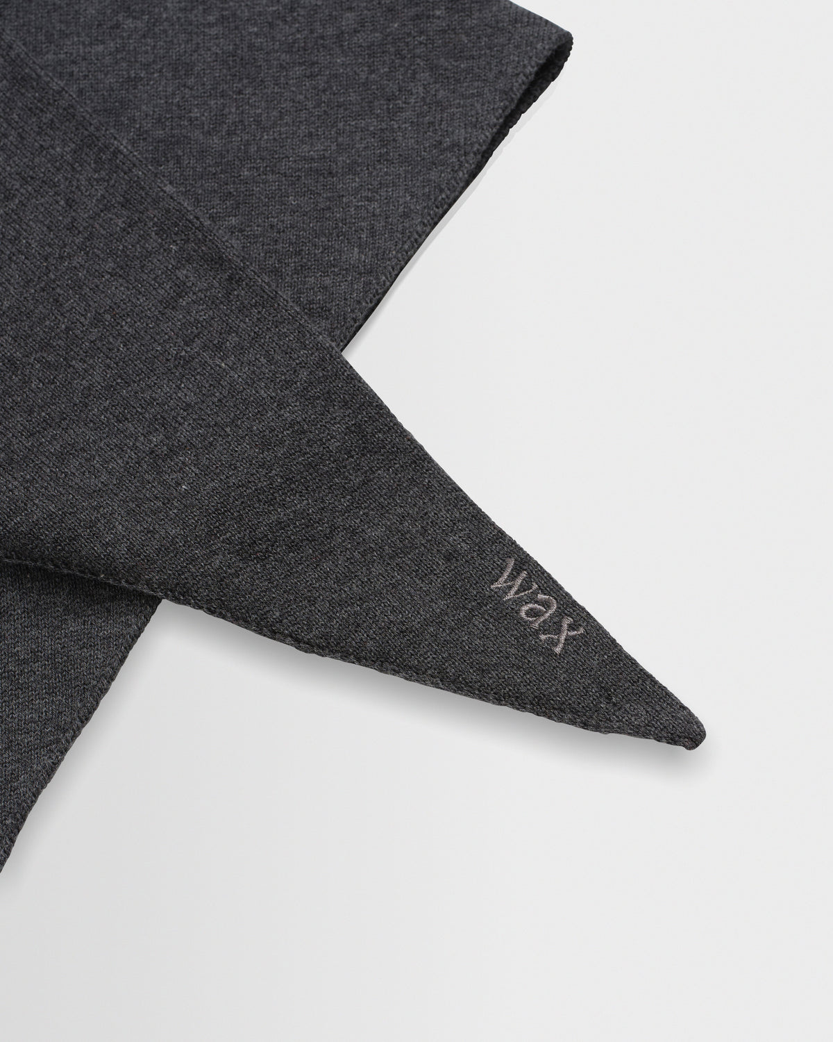 Arnold - Charcoal Knitted Rib Scarf