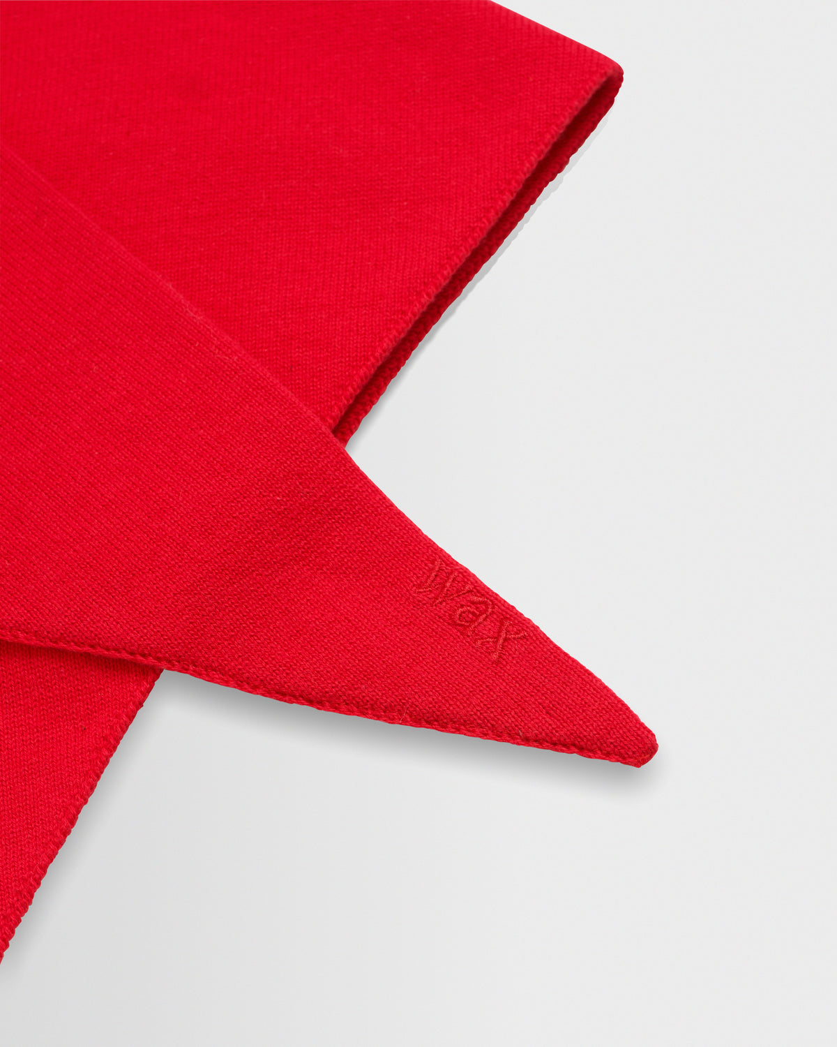 Arnold - Red Knitted Rib Scarf