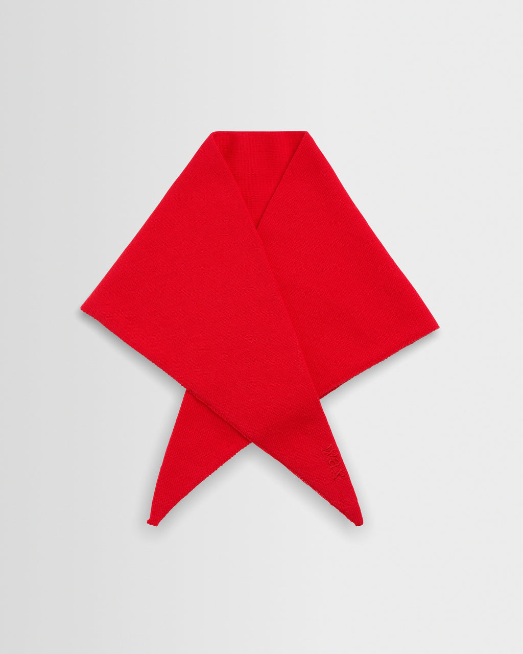 Arnold - Red Knitted Rib Scarf