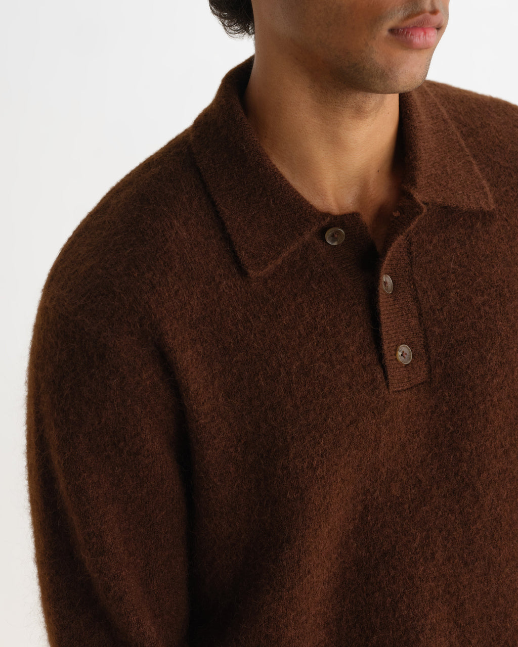 Ashford - Brown Fluffy Wool Polo
