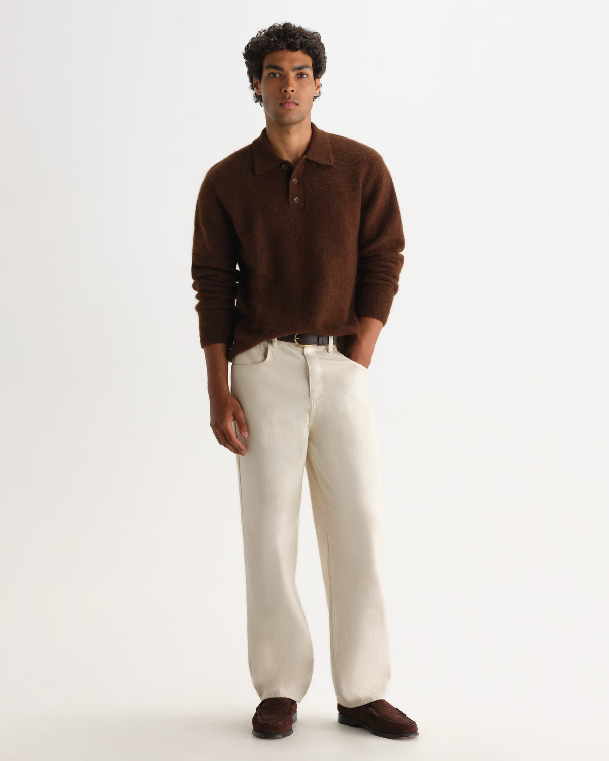 Ashford - Brown Fluffy Wool Polo