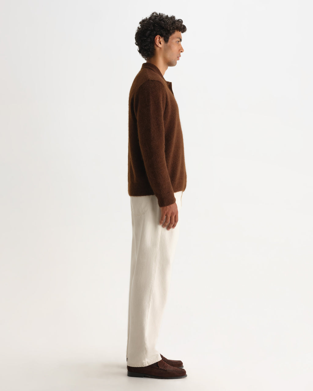 Ashford - Brown Fluffy Wool Polo
