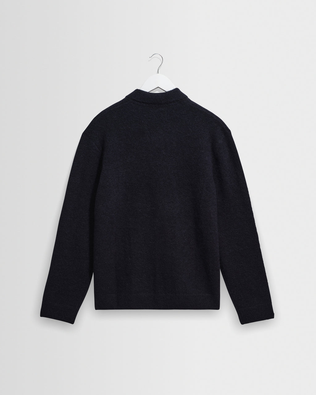 Ashford - Navy Fluffy Wool Polo