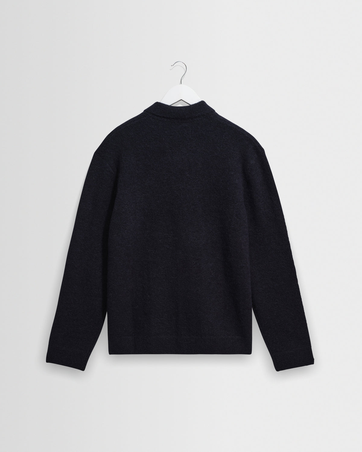 Ashford - Navy Fluffy Wool Polo