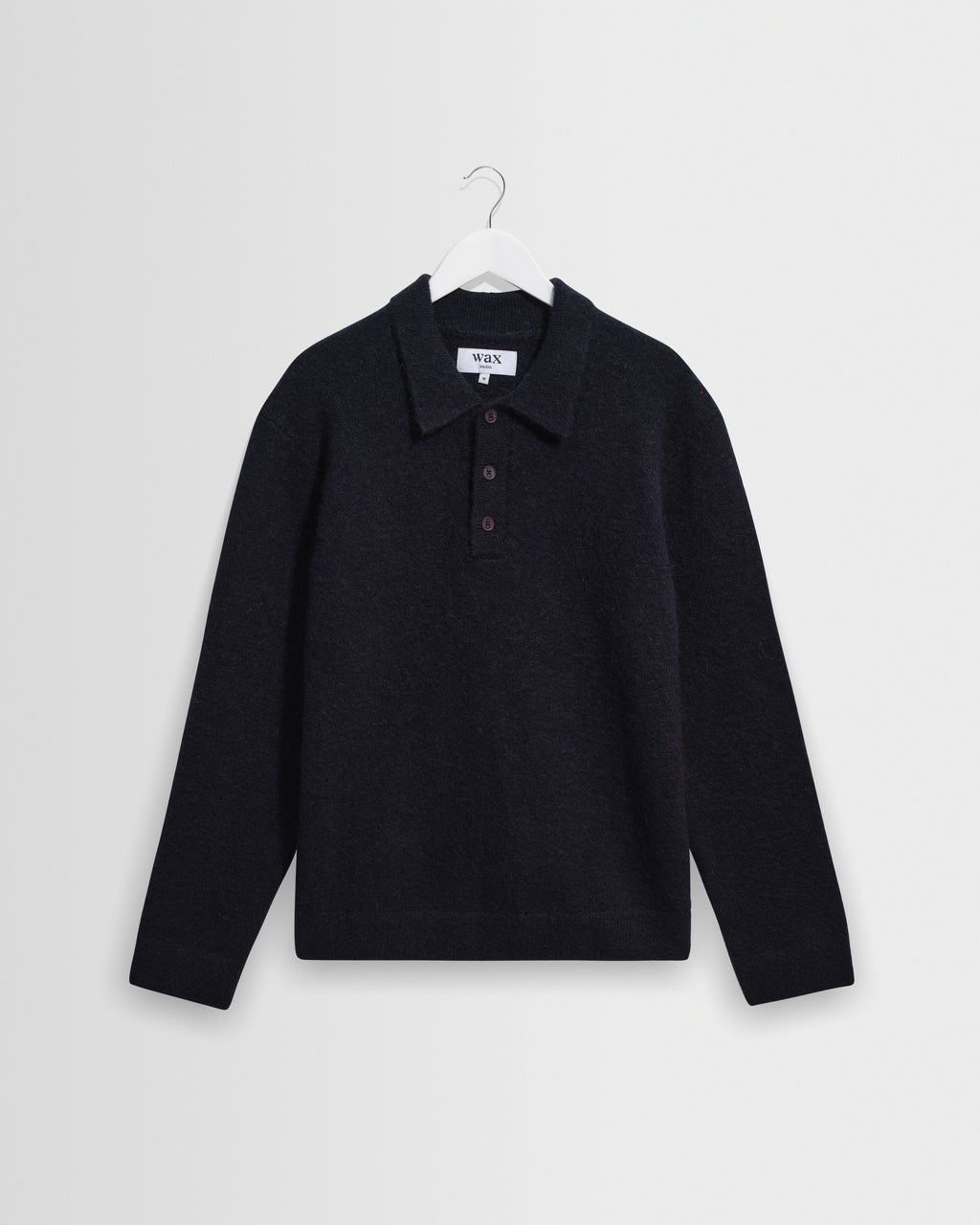 Ashford - Navy Fluffy Wool Polo