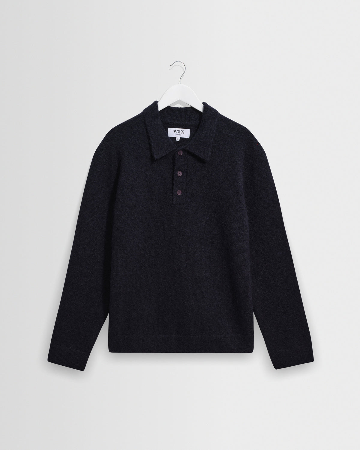 Ashford - Navy Fluffy Wool Polo