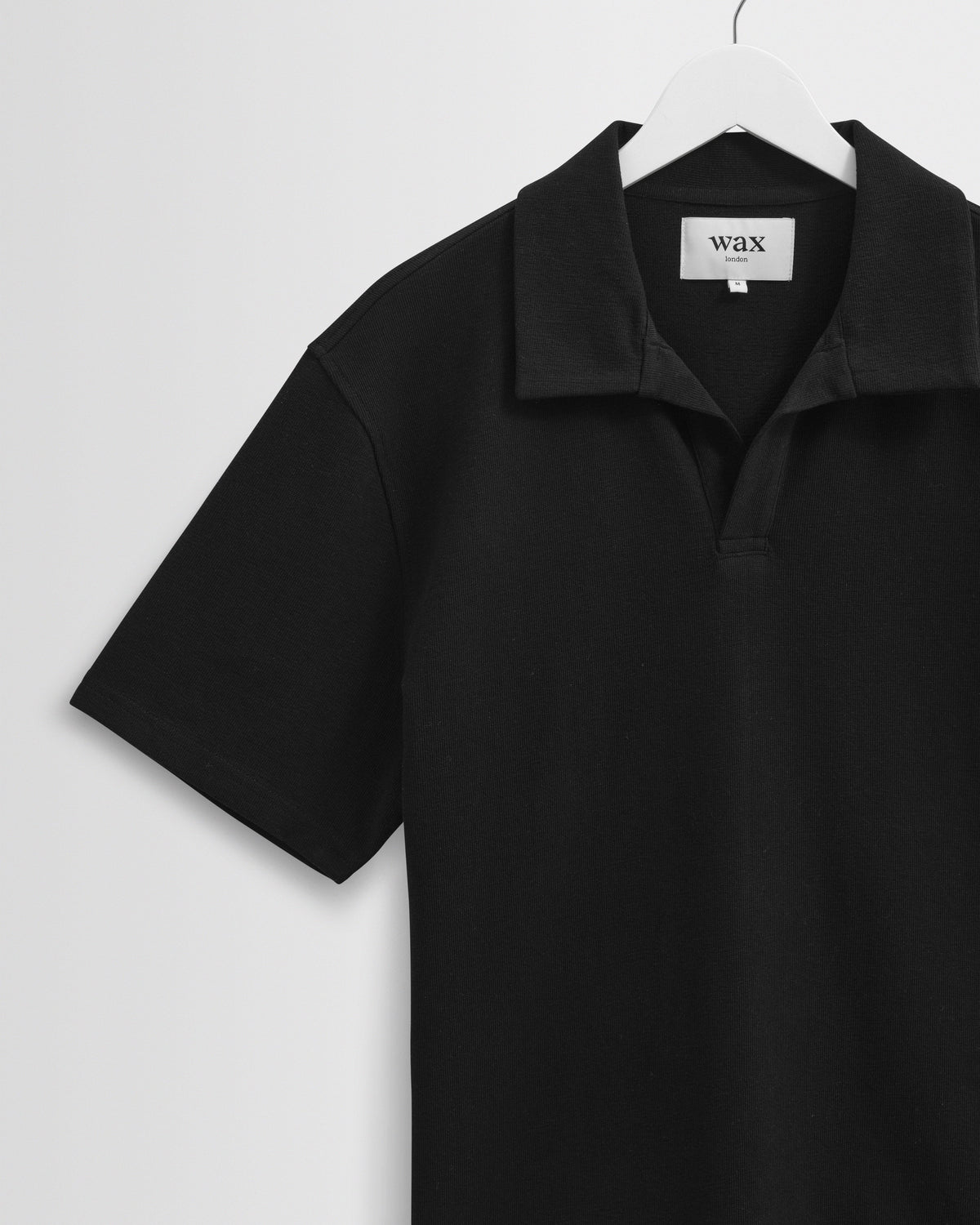 Atwood - Black Textured Organic Cotton Polo Shirt