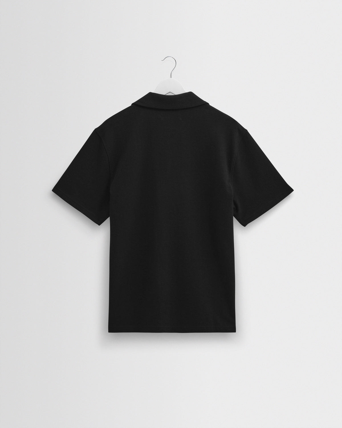 Atwood - Black Textured Organic Cotton Polo Shirt