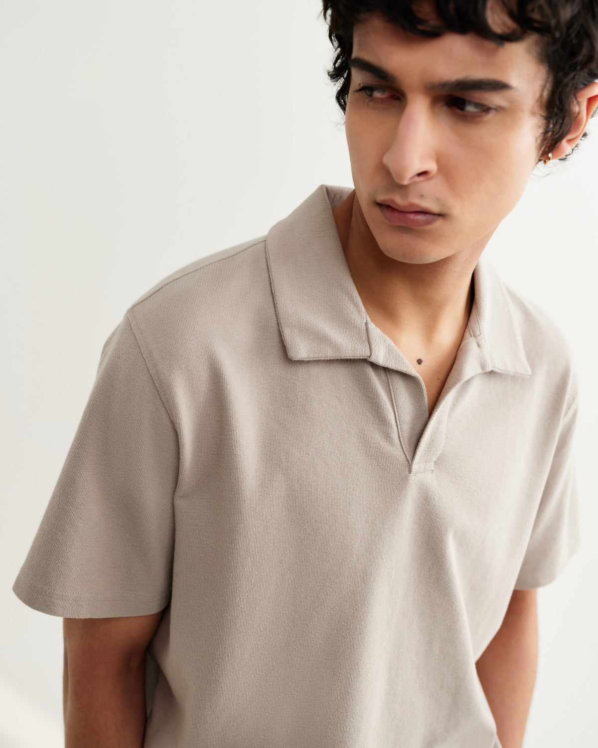 Atwood - Clay Textured Organic Cotton Polo Shirt