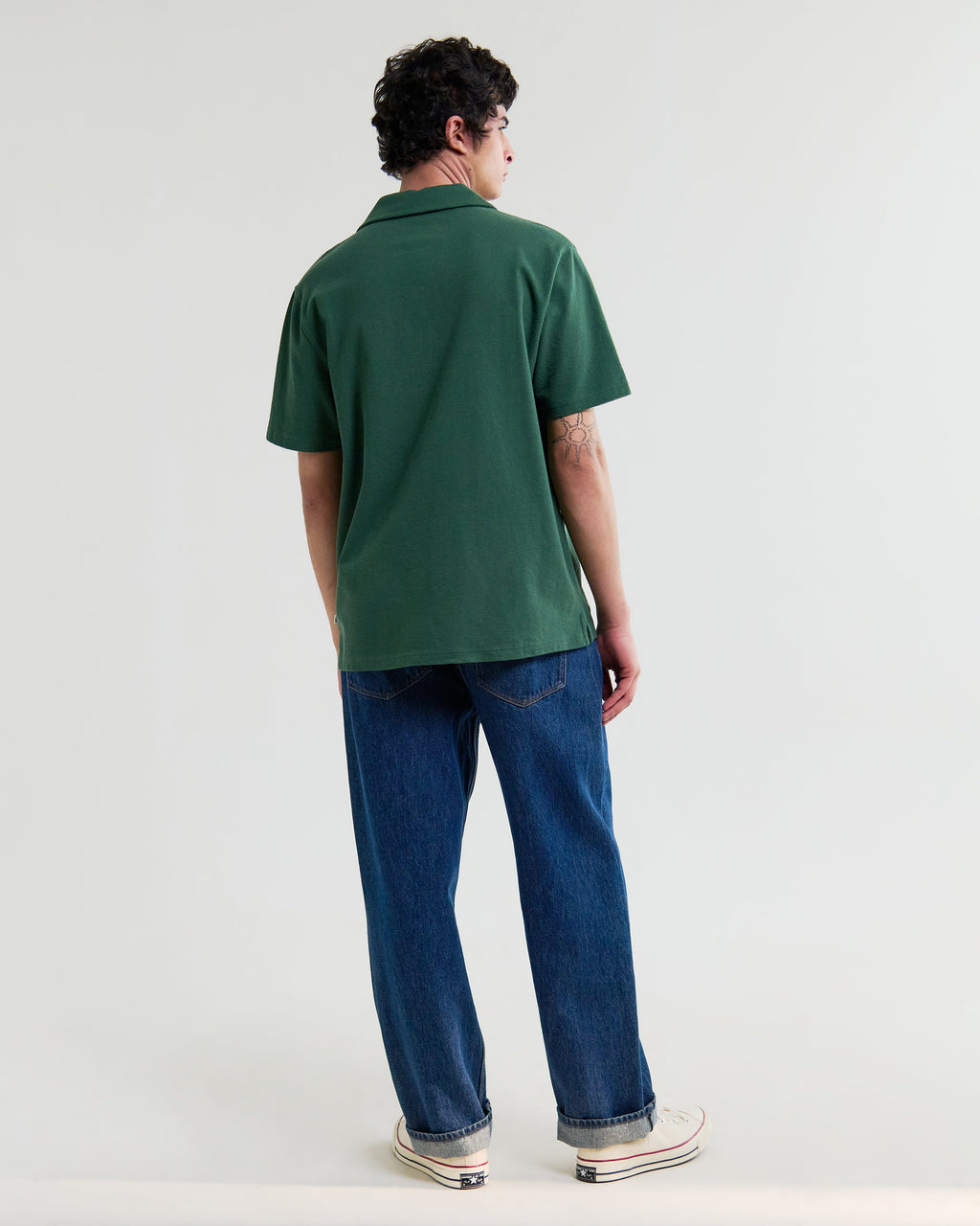 Atwood - Dark Green Textured Organic Cotton Polo Shirt
