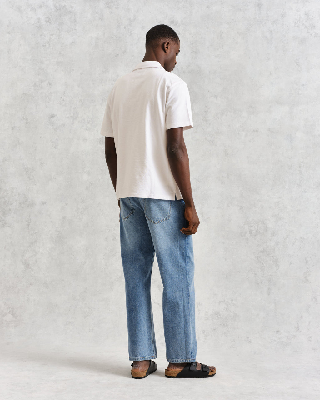 Atwood - Ecru Textured Organic Cotton Polo Shirt