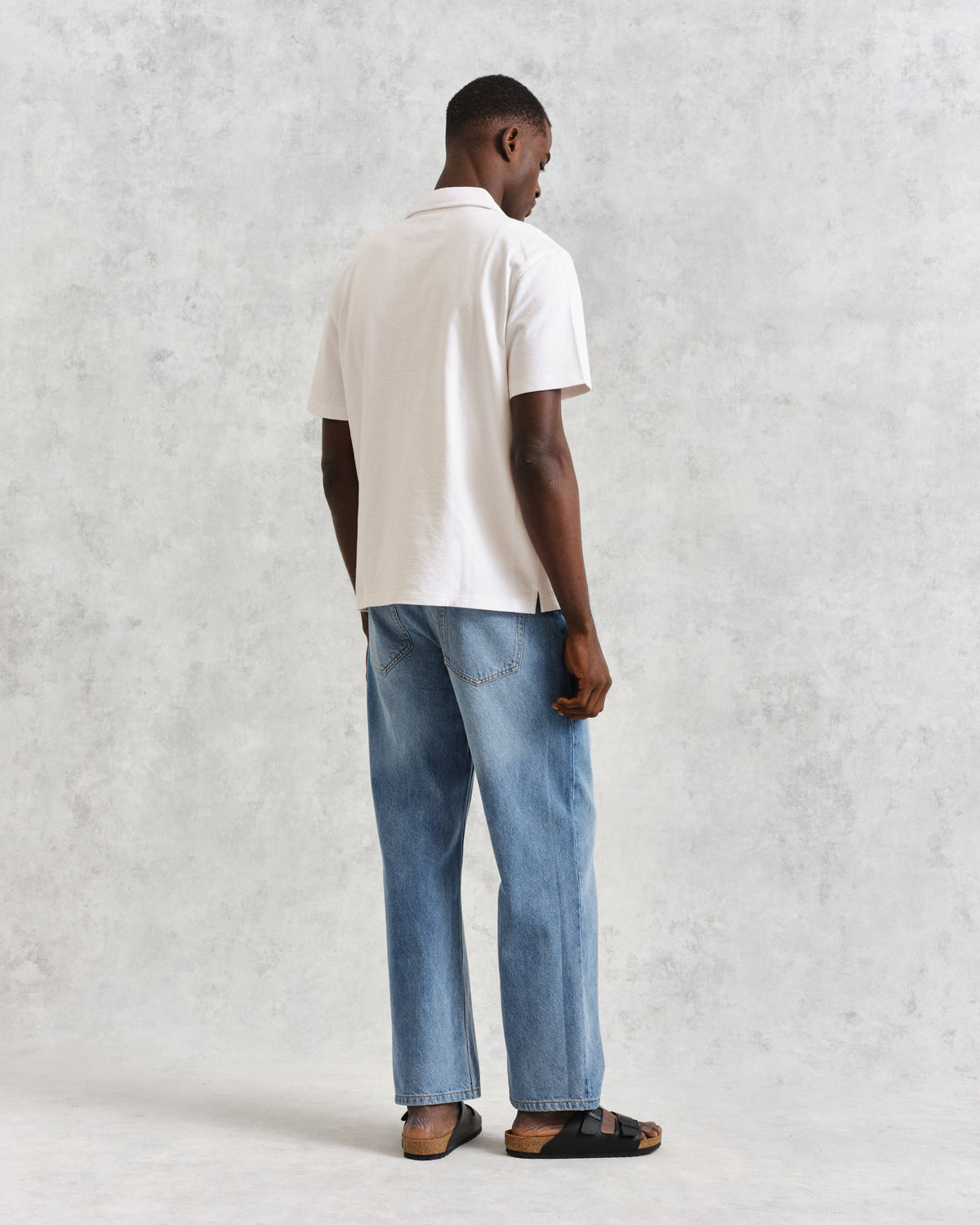 Atwood - Ecru Textured Organic Cotton Polo Shirt